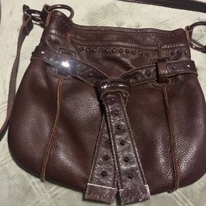 B Makowsky leather handbag brown - Crossbody